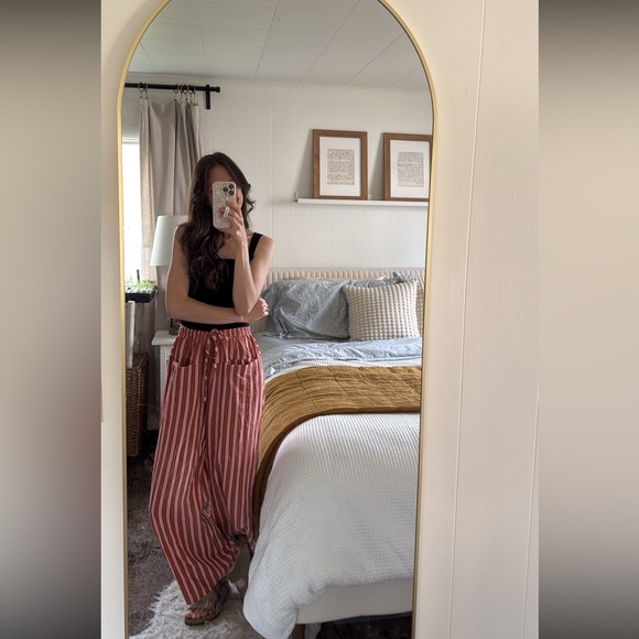 Cotton Pink Stripe Trousers - Picture 5 of 5